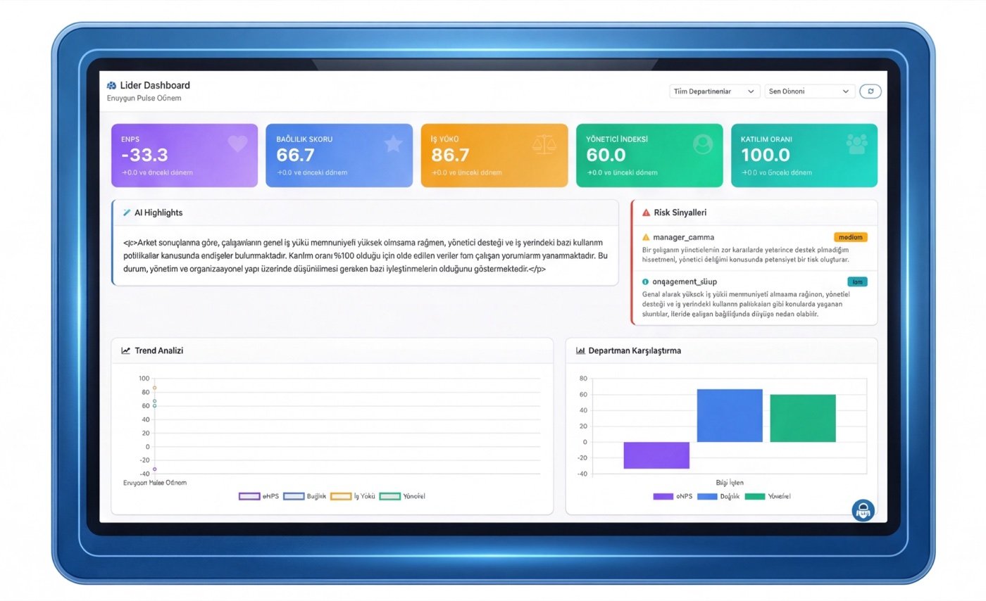 HRFlow Pulse AI Dashboard - eNPS ve Çalışan Bağlılığı